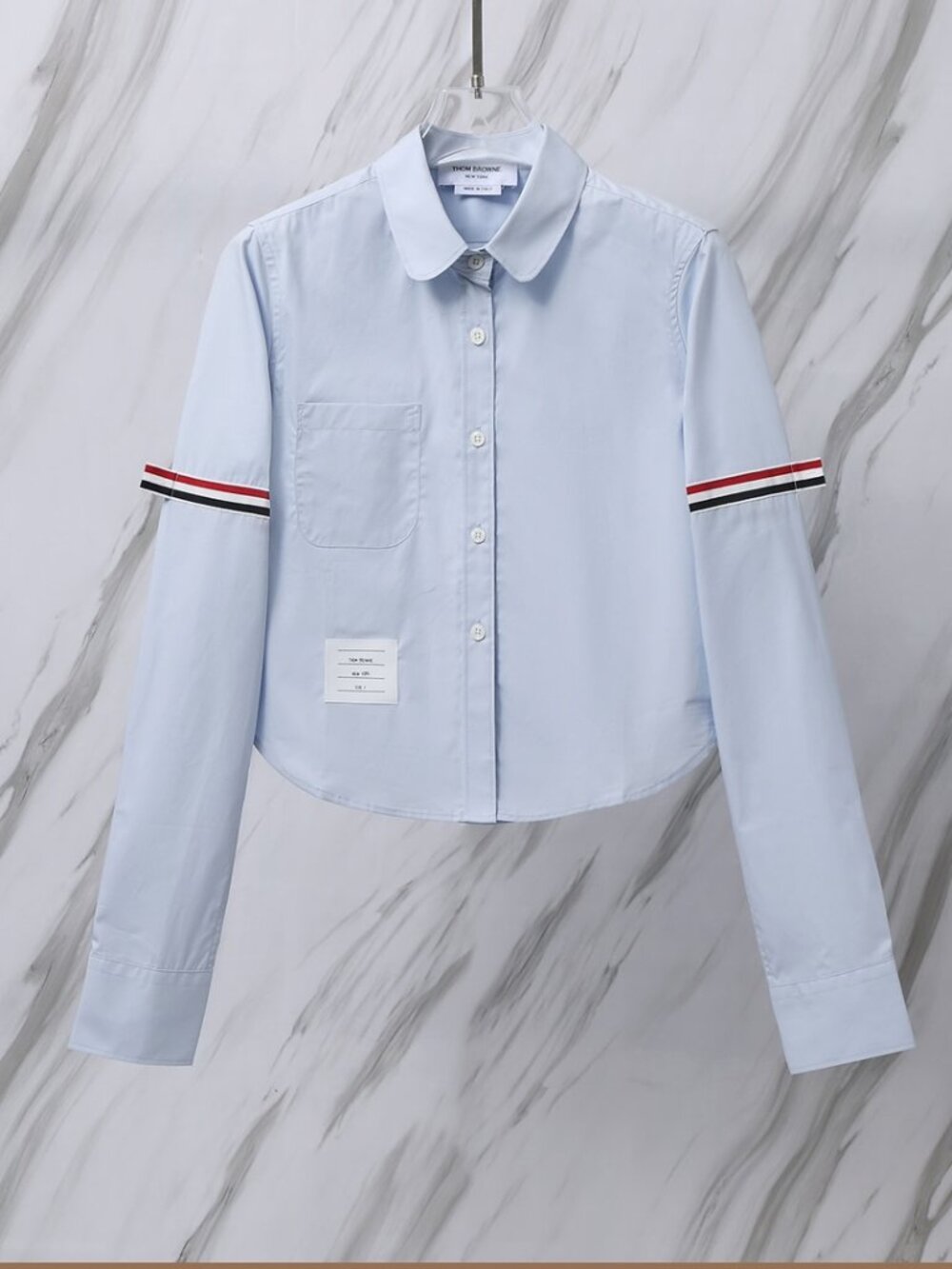 Classic Thom Browne Women’s Cropped Shirt